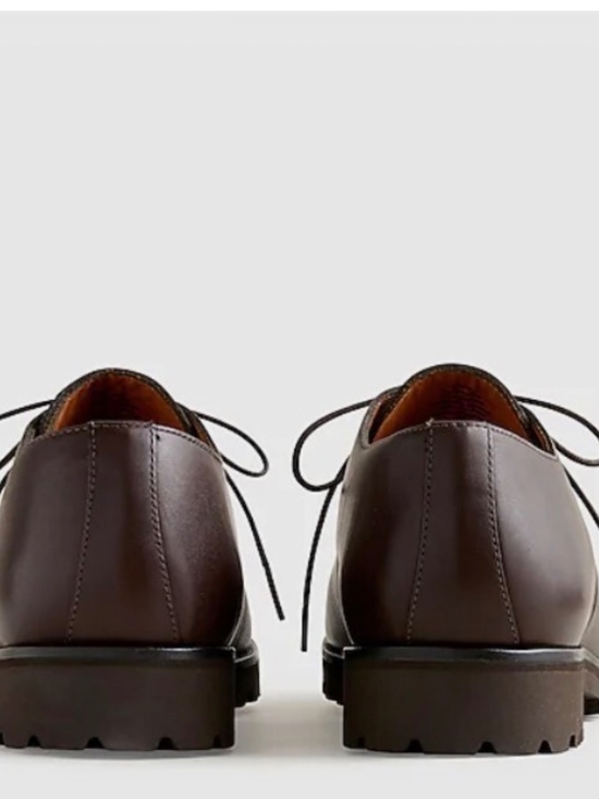 J Crew Camden Leather Bluchers Rich Espresso Lace Up Oxford Light AZ792 Mens 9